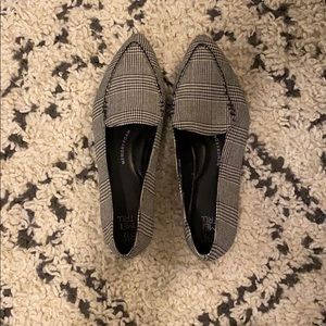 Plaid Pointed Loafers